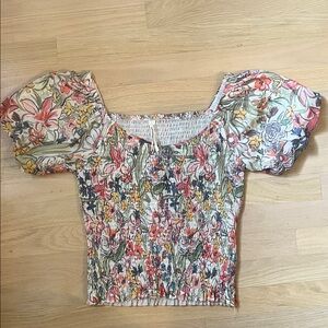 Floral Puff Sleeve Blouse